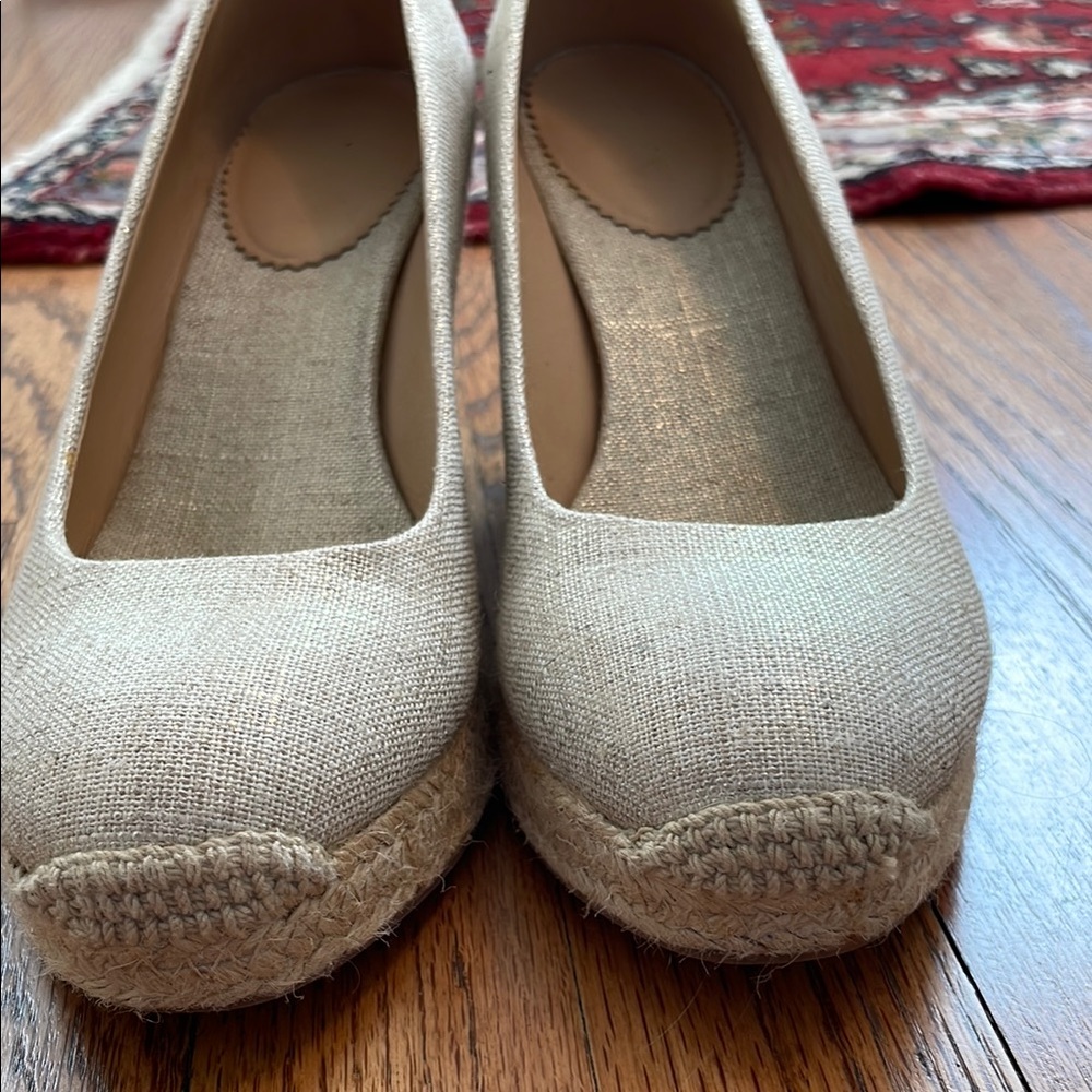J. Crew Neutral Espadrille Platform Shoes